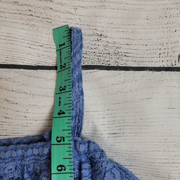 BCBGirls Ruffled Lace Dress Blue Girls Size 12 - Picture 8 of 9